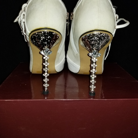 Lady Godiva Rhinestone High Heels Pointed Toe Stiletto Wedding Party Prom Shoes - Picture 7 of 14